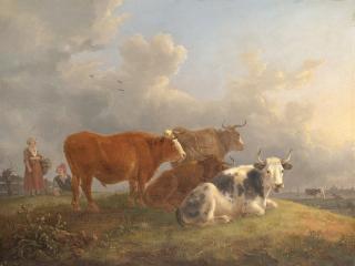 Jean Baptiste De Roy - Paesaggio con mucche