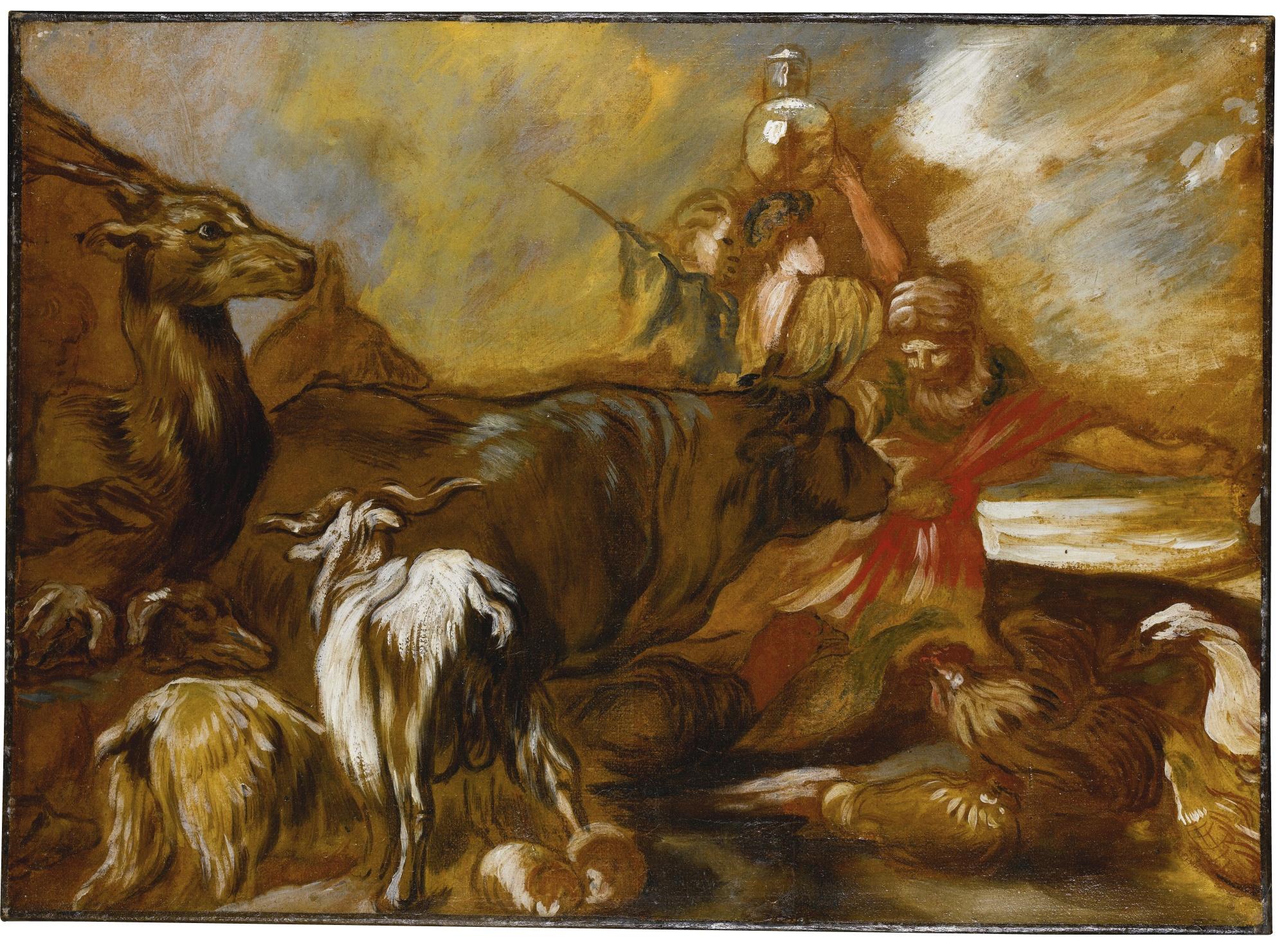 Jean-Baptiste Deshays - Noah Leading The Animals Into The Ark