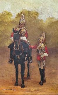 Jean-Baptiste Edouard Detaille - The King\'s horseguard; and The conversation between the guards