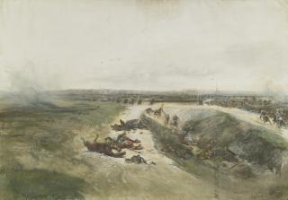 Jean-Baptiste-Édouard Detaille - Une L\'Offensive Militaire: A Study For The Panorama Of The Battle Of Champigny