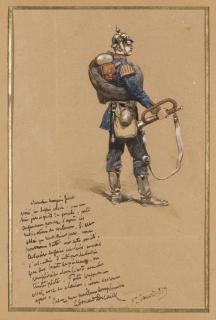 Jean-Baptiste Edouart Detaille - Un soldat avec sa trompette
