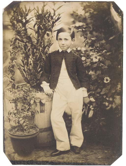 Jean-Baptiste Frenet - Jeune garçon dans un jardin