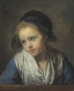 Jean-Baptiste Greuze - A Girl At A Parapet