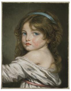 Jean-Baptiste Greuze - A girl looking over her shoulder