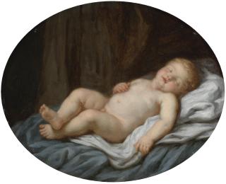 Jean-Baptiste Greuze - A Sleeping Child