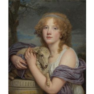 Jean-Baptiste Greuze - Girl With A Lamb