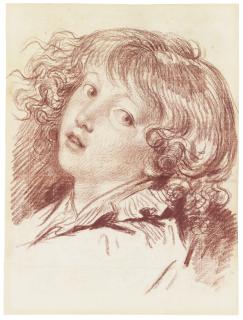 Jean-Baptiste Greuze - Head Of A Young Boy