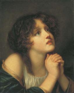 Jean-Baptiste Greuze - Jeune fille en prière