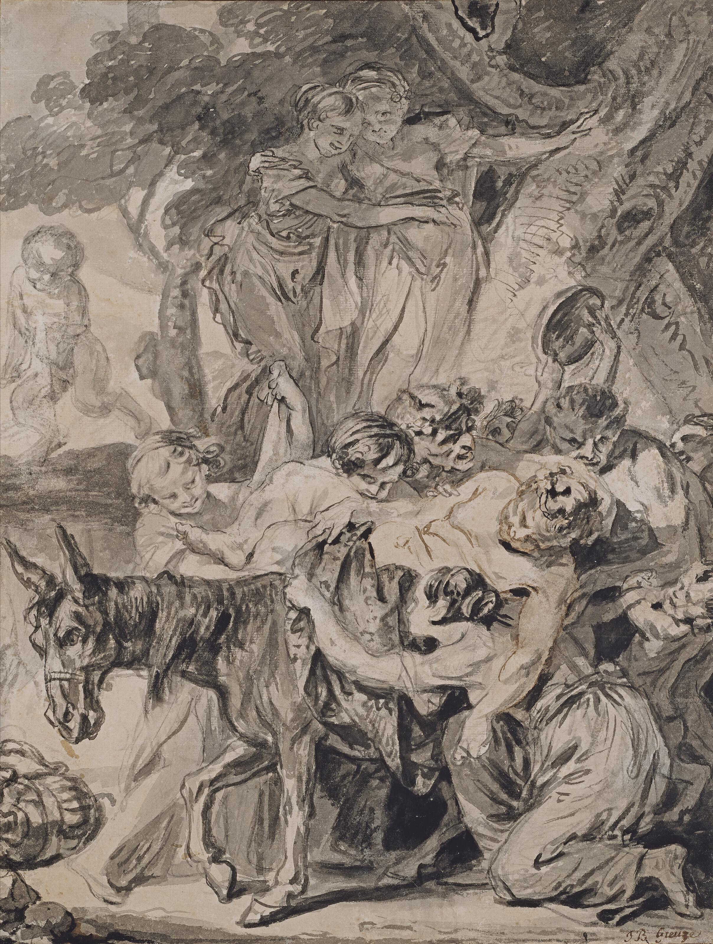 Jean-Baptiste Greuze - La Marche De Silène