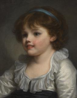 Jean-Baptiste Greuze - Portrait of a girl, bust-length