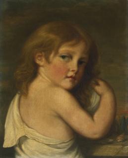 Jean-Baptiste Greuze - Portrait Of A Little Girl Looking Over Her Shoulder