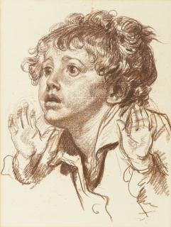 Jean-Baptiste Greuze - Portrait Of A Startled Boy