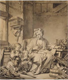 Jean-Baptiste Greuze - Recto And Verso: Le Bénédicité