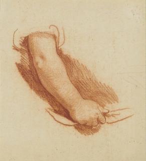 Jean-Baptiste Greuze - Study Of An Arm (Recto); Sketch Of A Seated Female Figure (Verso)