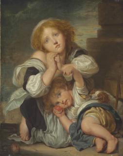 Jean-Baptiste Greuze - Two Children And A Dog