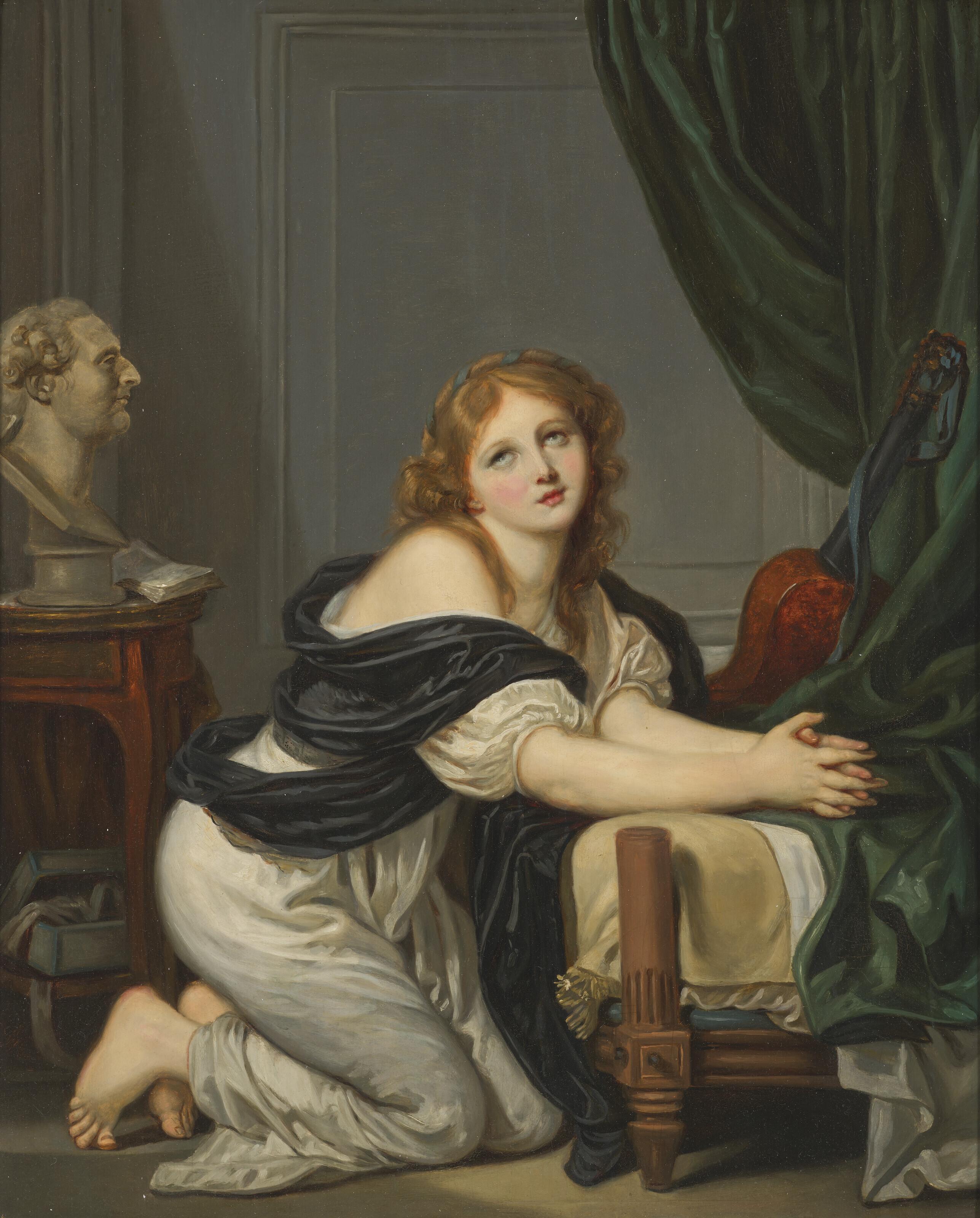 Jean-Baptiste Greuze - Une jeune fille en prière