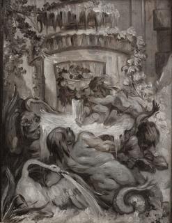 Jean Baptiste Henri Deshays - Study of a fountain