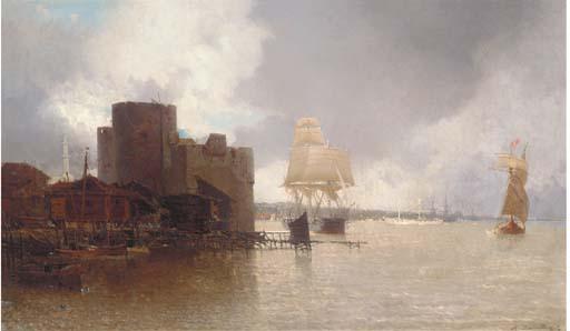 Jean-Baptiste-Henri Durand-Brager - Shipping outside the port