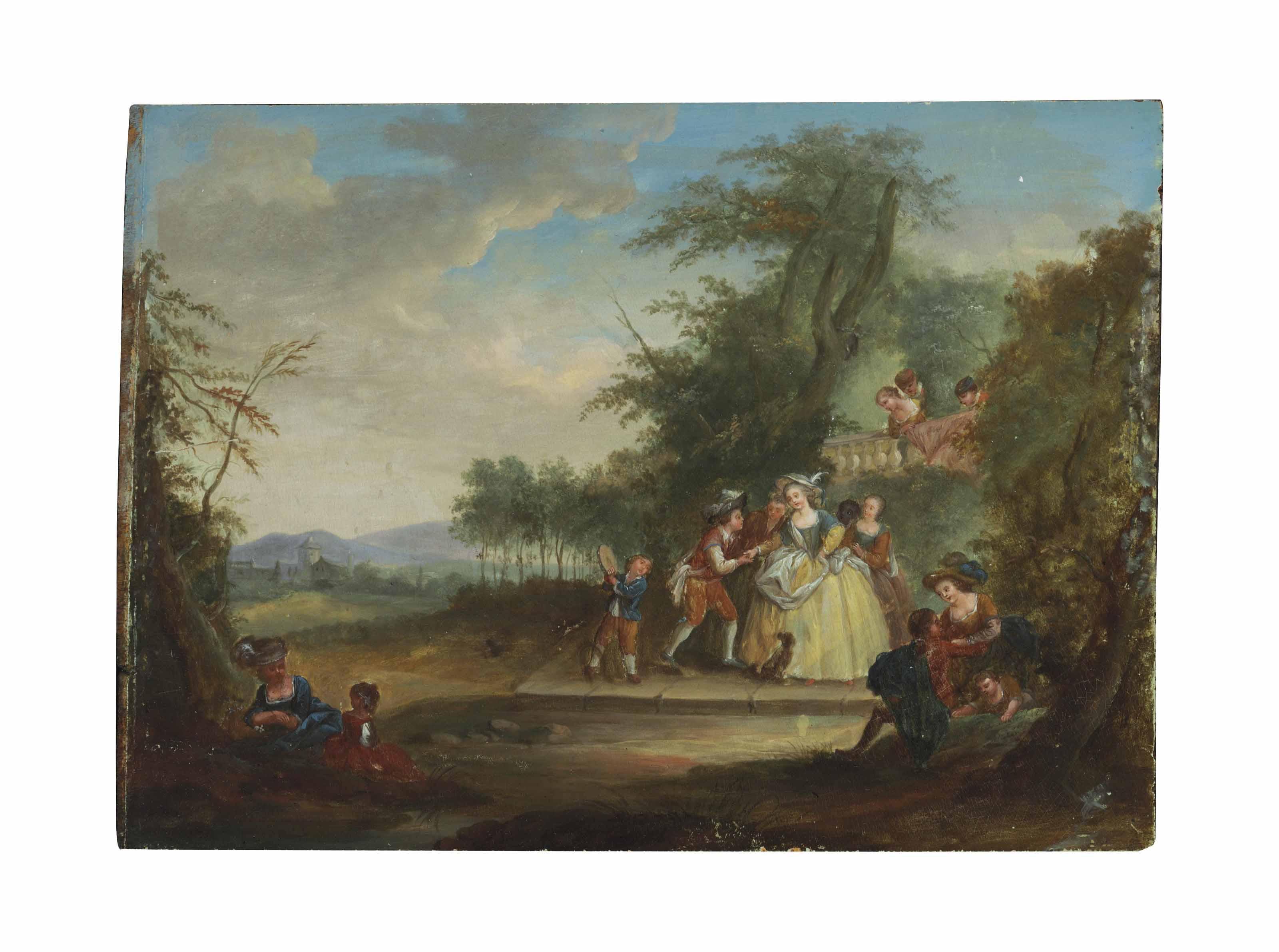 Jean-Baptiste Hilaire - Fêtes Champêtres; And A Companion Painting