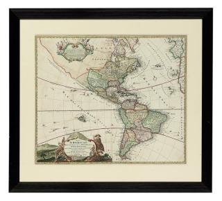 Jean-Baptiste Homann - The Four Continents: Totius Americae Septentrion Alis et Meridionalis; Asiae Recentissima Delineatio; Totius Africae Nova Repraesentatio; and Europa Christiani Orbis Domina