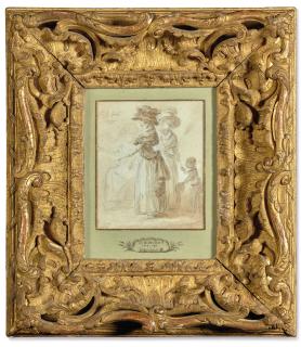 Jean-Baptiste Huet - Elégantes avec un jeune garçon en promenade