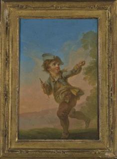 Jean-Baptiste Huet - Enfant jouant avec un cerf-volant