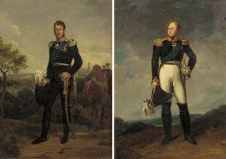 Jean Baptiste Isabey - A portrait of Alexander I of Russia; and A portrait of Frederick William III of Prussia