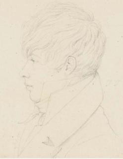 Jean-Baptiste Isabey - Portrait de jeune homme, en buste, de profil à gauche; et Portrait d\'un homme, en buste, de profil à gauche