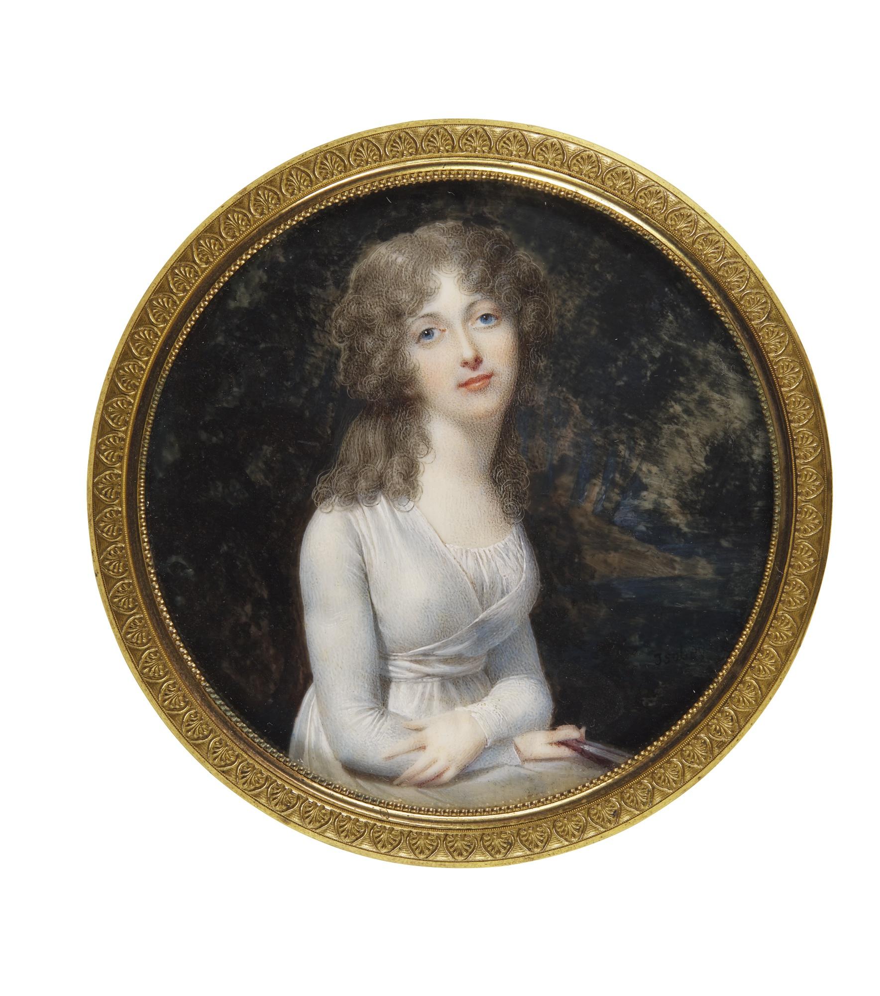 Jean-Baptiste Isabey - Portrait Of A Lady, Circa 1795