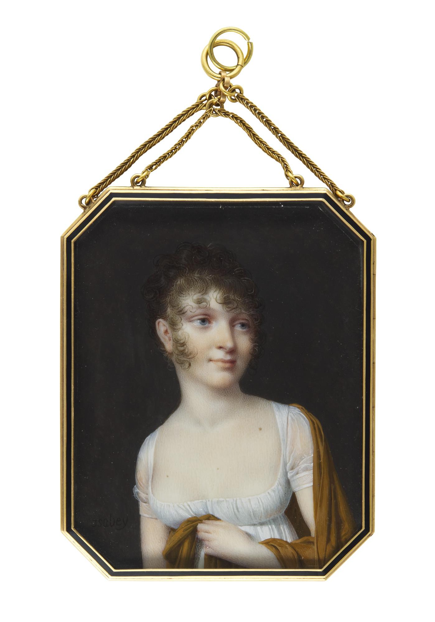 Jean-Baptiste Isabey - Portrait Of A Lady, Circa 1800 