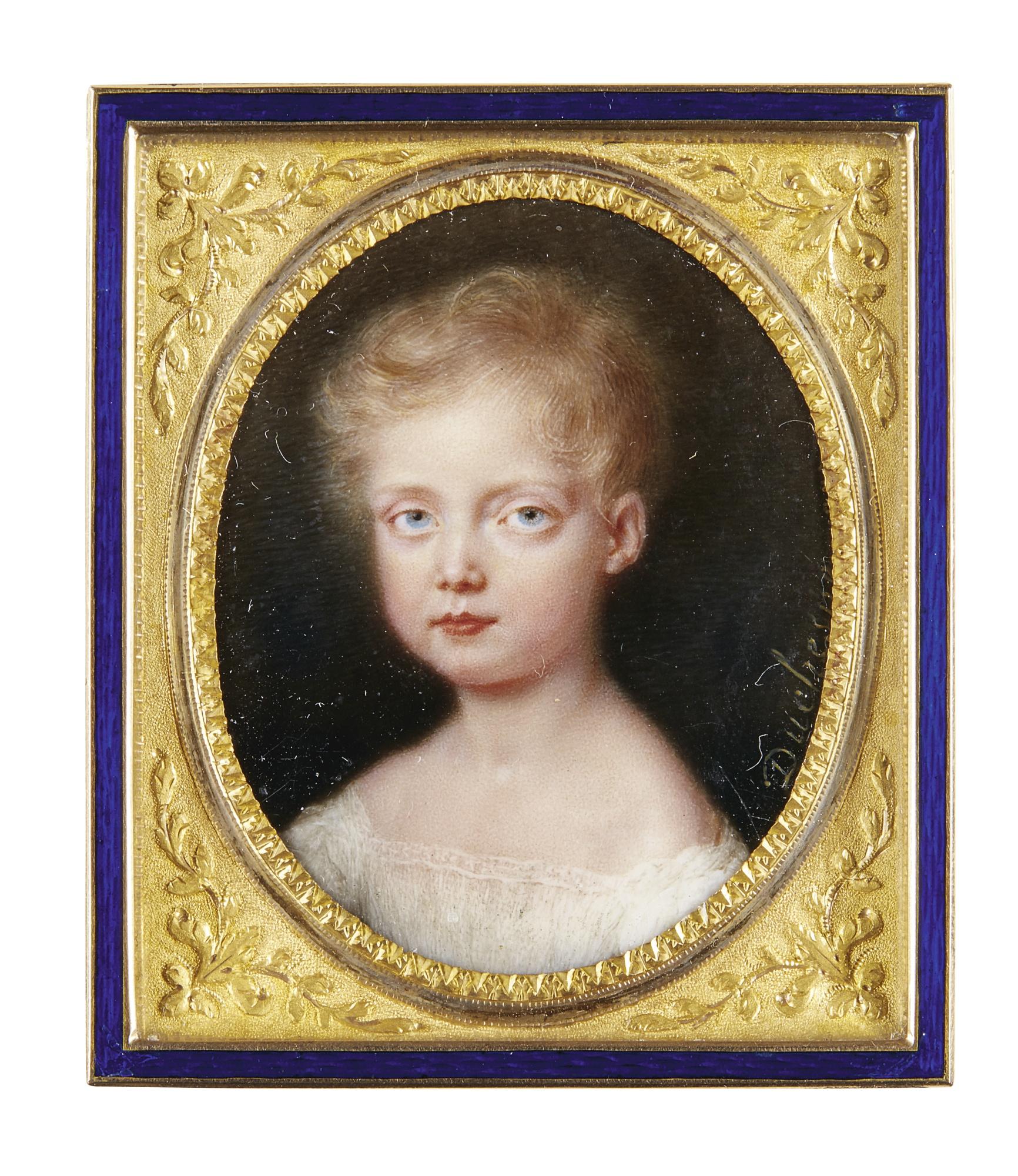 Jean Baptiste Joseph Duchesne - Portrait Of Louise Marie Thérèse D\'Artois, Later Duchess Of Parma And Piacenza (1819-1864), As A Child, Circa 1825