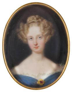 Jean Baptiste Joseph Duchesne - Portrait Of Princess Louis D\'Orléans, Later Queen Of The Belgians (1812-1850), Circa 1830
