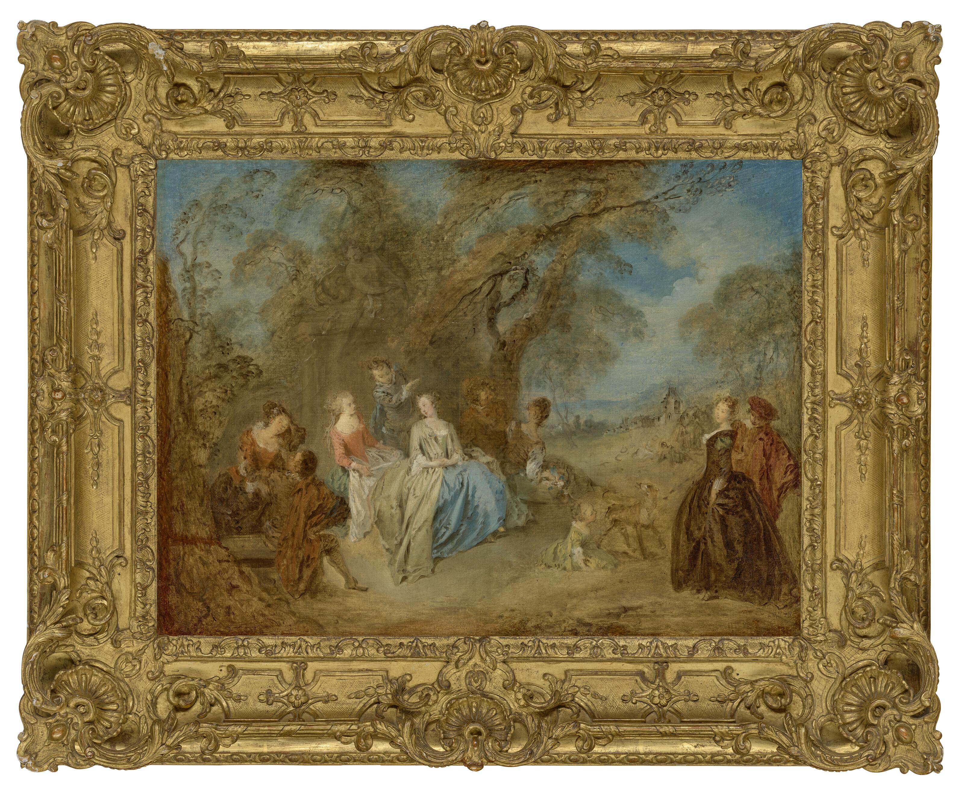 Jean-Baptiste Joseph Pater - An elegant company in a park