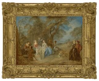 Jean-Baptiste Joseph Pater - An elegant company in a park