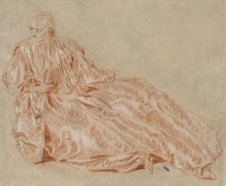 Jean-Baptiste-Joseph Pater - Study of a seated woman