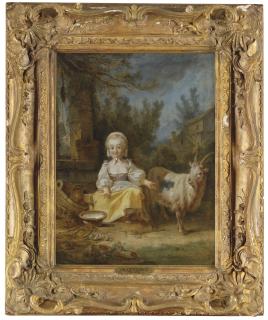 Jean-Baptiste Le Prince - A young milkmaid and a goat at a well