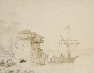 Jean-Baptiste Le Prince - Le Péage À Bateau Dans Un Paysage Orientaliste