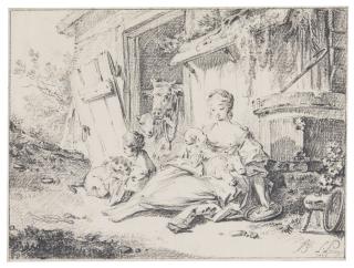 Jean-Baptiste Le Prince - Mère Et Enfants À La Ferme