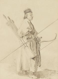 Jean-Baptiste Le Prince - Study of a Calmouk archer