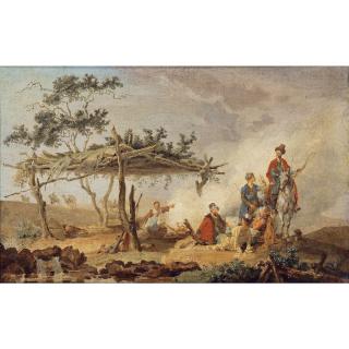 Jean-Baptiste Leprince - Scène De Campement Russe