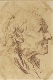 Jean-Baptiste Leprince - Tête de vieillard de profil à droite