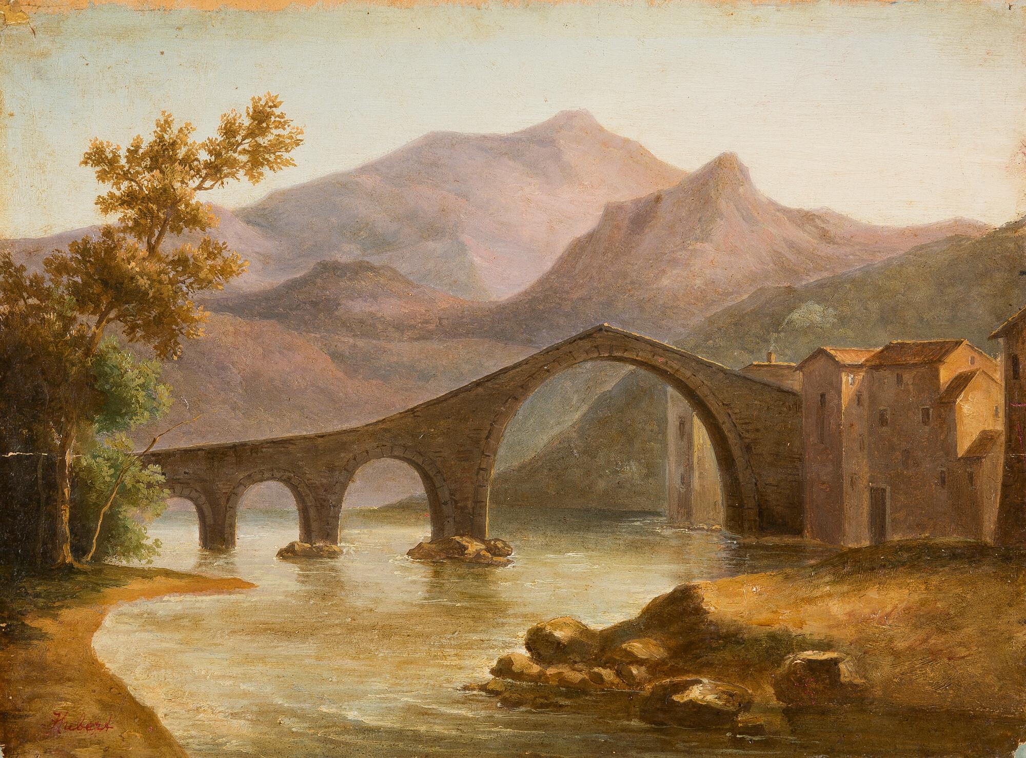Jean-Baptiste-Louis Hubert - „Pont du diable, près des bains de Lucques“.