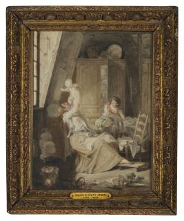 Jean-Baptiste Mallet - Le baiser du bambin\'