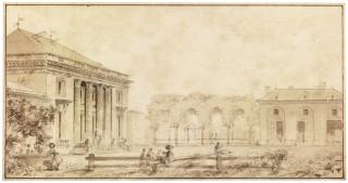 Jean Baptiste Maréchal - A) A View Of Monsieur Deveux\'S Home, On The Corner Of Rue De La Victoire And Rue Saint-Georges B) A View Of Augustin Pajou\'S Home, Designed By His Friend And Neighbour Charles De Wailly