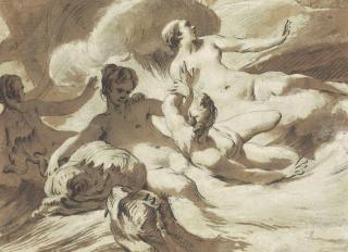 Jean-Baptiste-Marie Pierre - Naiads And Dolphins