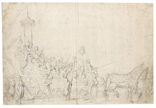 Jean-Baptiste Marie Pierre - The Procession Of The Chinese Masquerade Staged By The French Academy In Rome