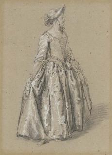 Jean-Baptiste Oudry - A standing woman turned to the right