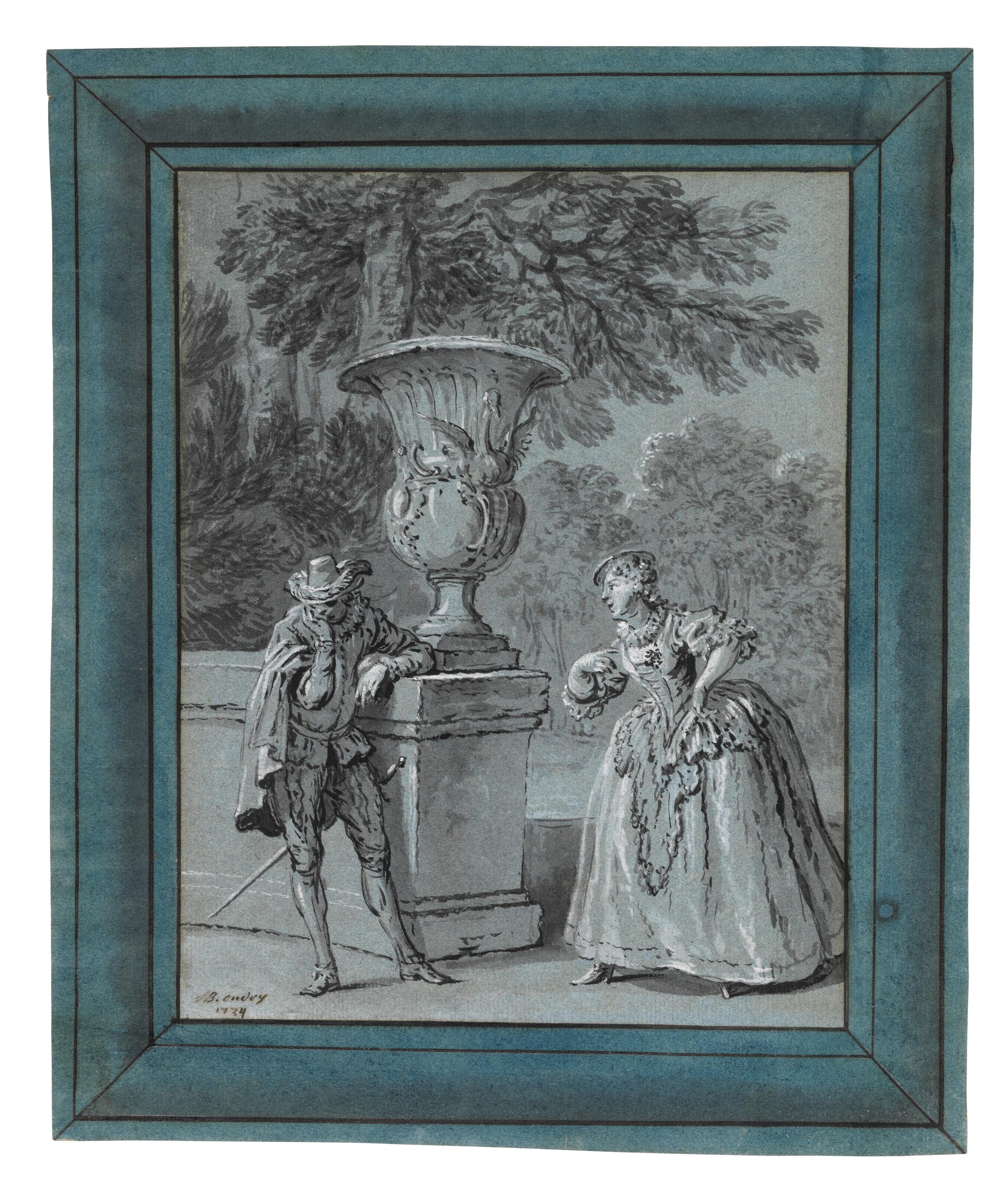 Jean-Baptiste Oudry - Belphégor in the guise of Roderic, and Honnesta