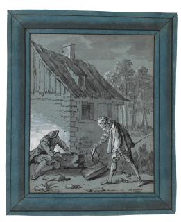 Jean-Baptiste Oudry - Belphégor in the guise of Roderic, and the farmer Matheo