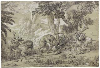 Jean-Baptiste Oudry - Combat Of Lions And Bears